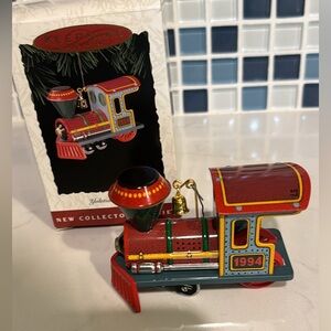 1994 Yuletide Central #1 Locomotive, pressed tin train